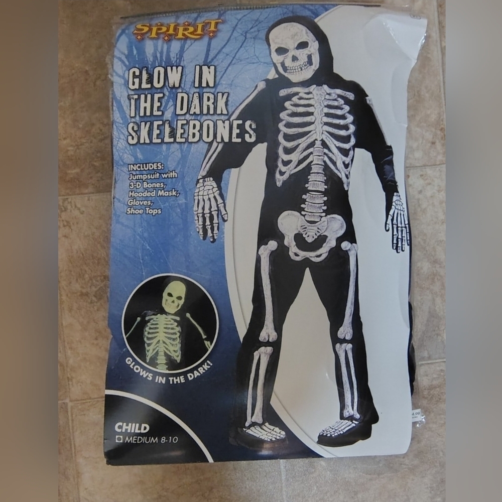 Spirit Glow-in-the-Dark Skeleton Costume for Kids